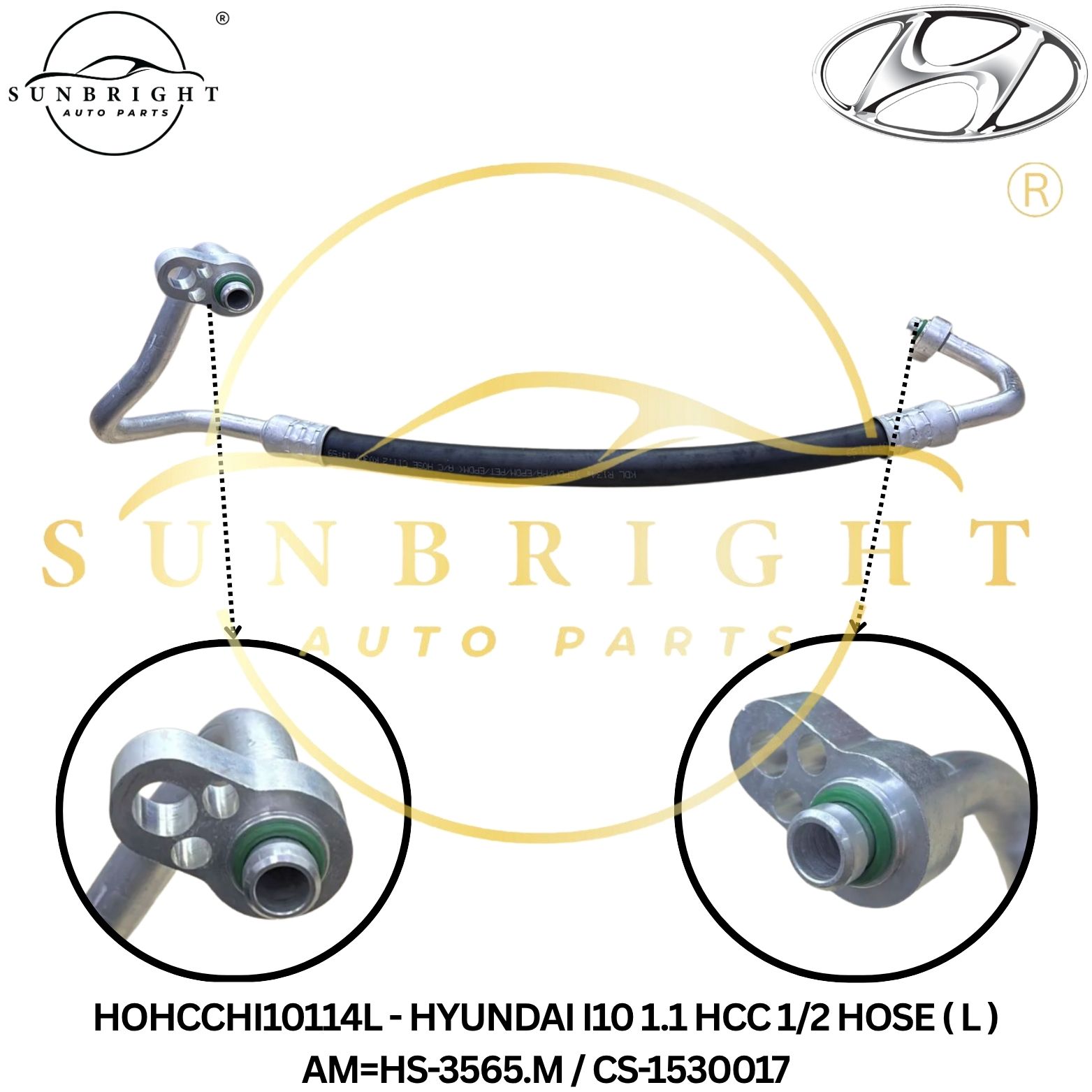 HOHCCHI10114L - HYUNDAI I10 1.1 HCC 1/2 HOSE ( L ) AM=HS-3565.M / CS-1530017