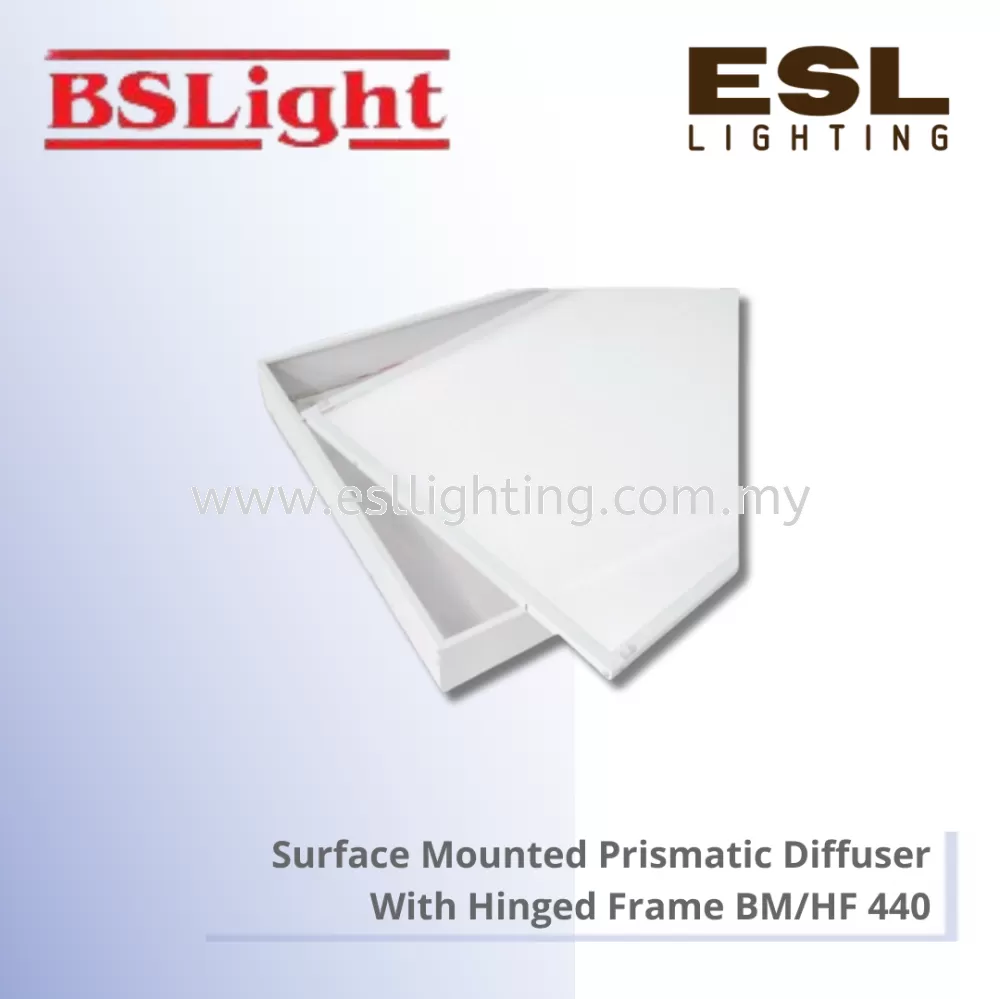 BSLIGHT Surface Mounted Prismatic Diffuser with Hinged Frame - BM/HF 440