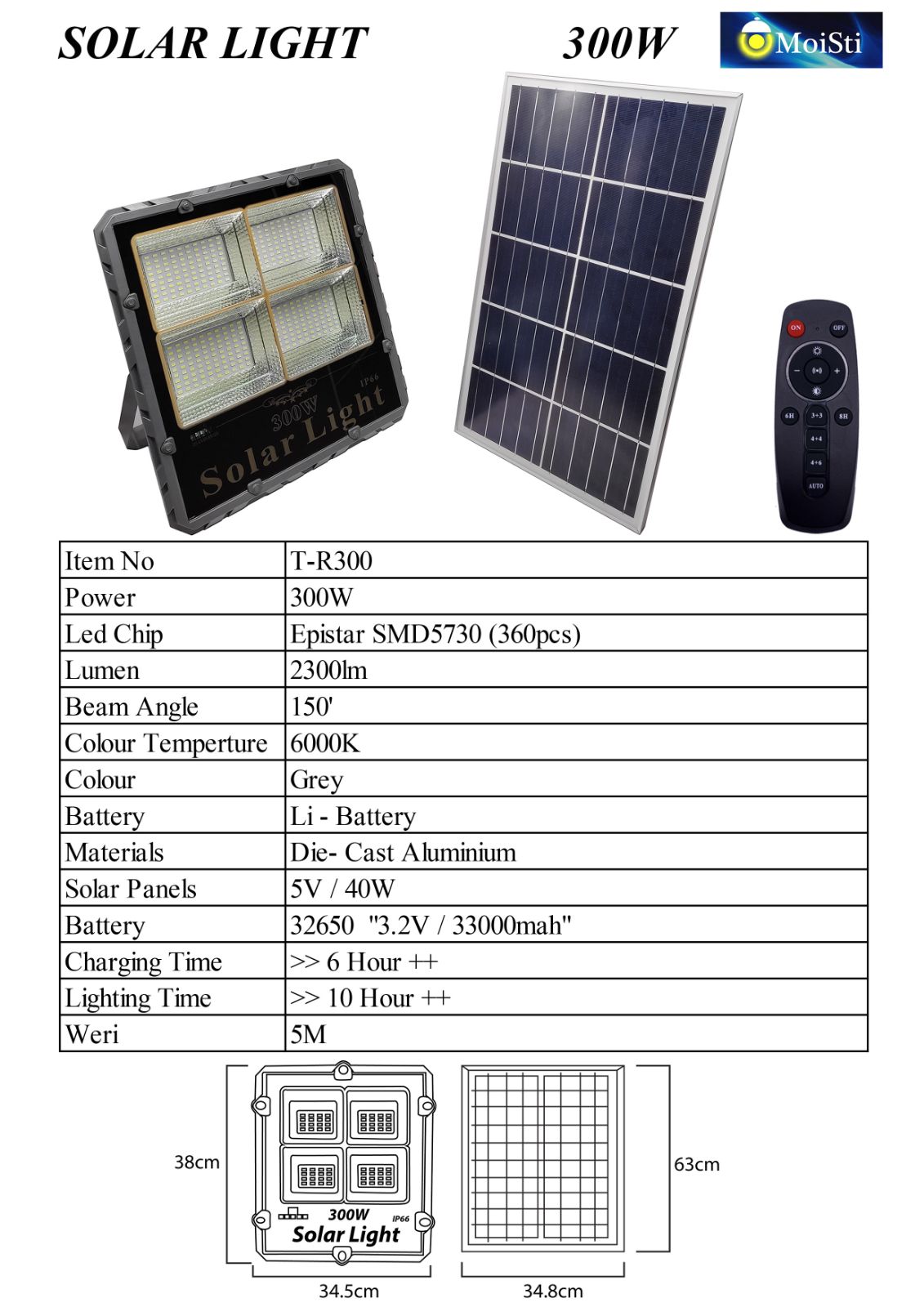 MoiSti (Solar Flood Light)