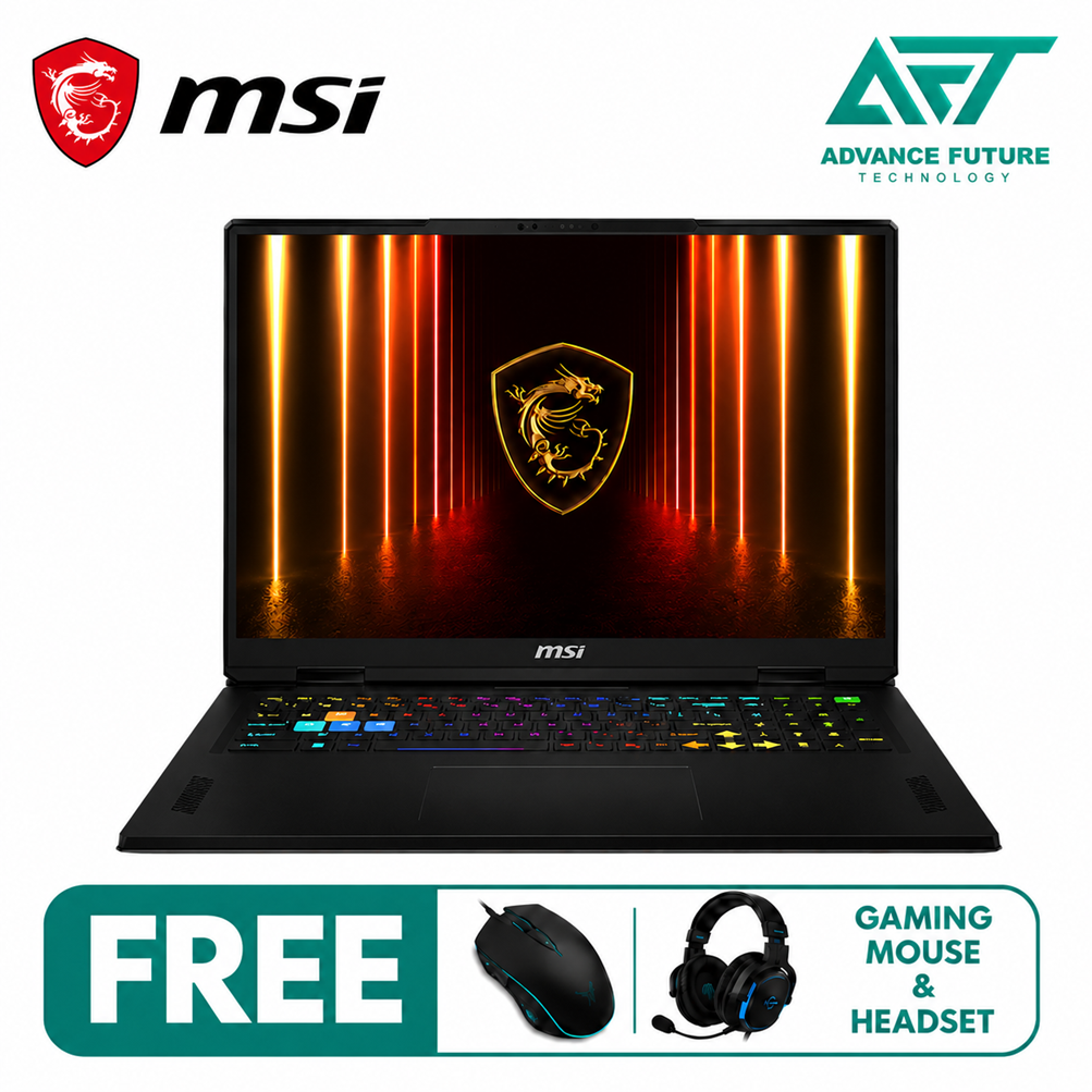 MSI Vector 18 HX AI A2XWJG-838MY 18" QHD+ 240Hz Gaming Laptop Cosmos Gray ( Intel Core Ultra 9 275HX, 32GB, 2TB SSD, RTX5090, W11 )