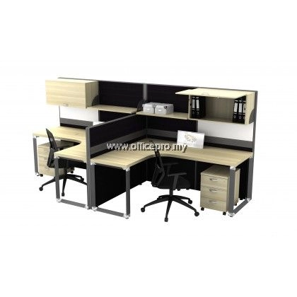 Workstation Office Cluster Of 2 Seater | Office Cubicle | Office Partition Malaysia IPWT2-10 