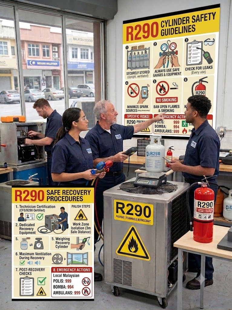 R290 cylinder safety guidelines