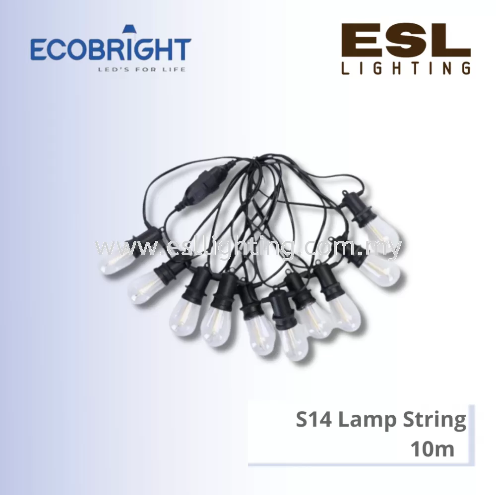 ECOBRIGHT S14 Lamp String 10 meter 20W - S14-20RD IP44