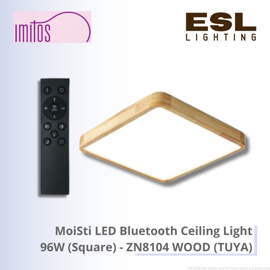 IMITOS MoiSti LED Bluetooth Ceiling Light 96W (Square) - ZN8104 WOOD (TUYA)