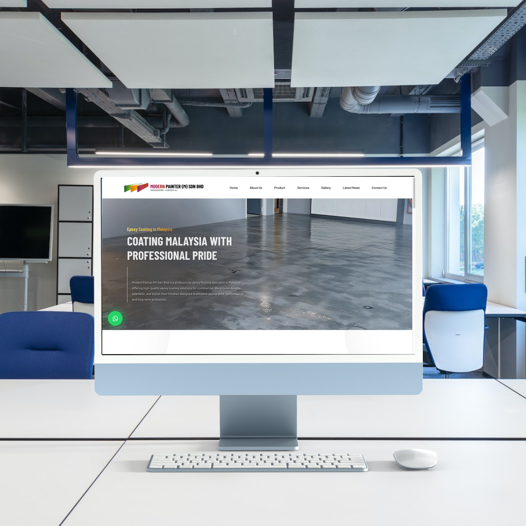 Modern Painter (M) Sdn Bhd Website Design & SEO Case Study | Wall Spray Painting Contractor in Johor