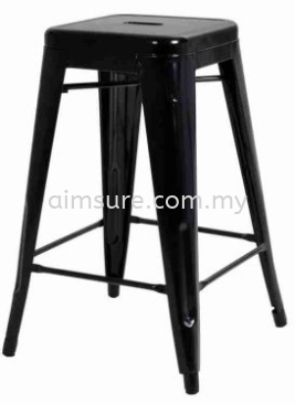 High bar stool with powder coated steel AIM4HS