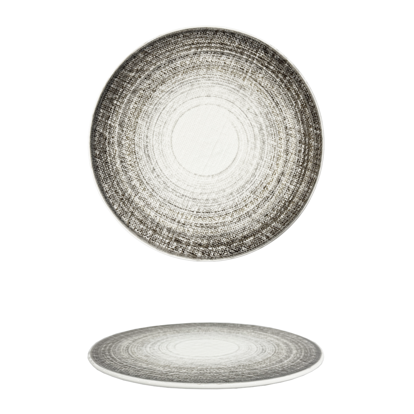 MX Fabric plate 渐变浅灰10.5'' 12'' 布纹垫盘