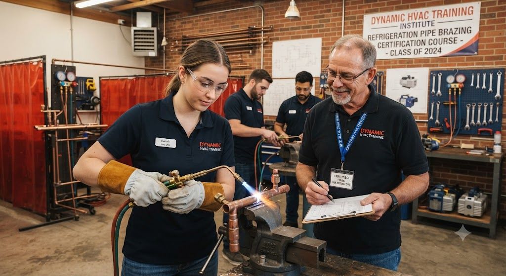 refrigeration pipe brazing certification HVAC