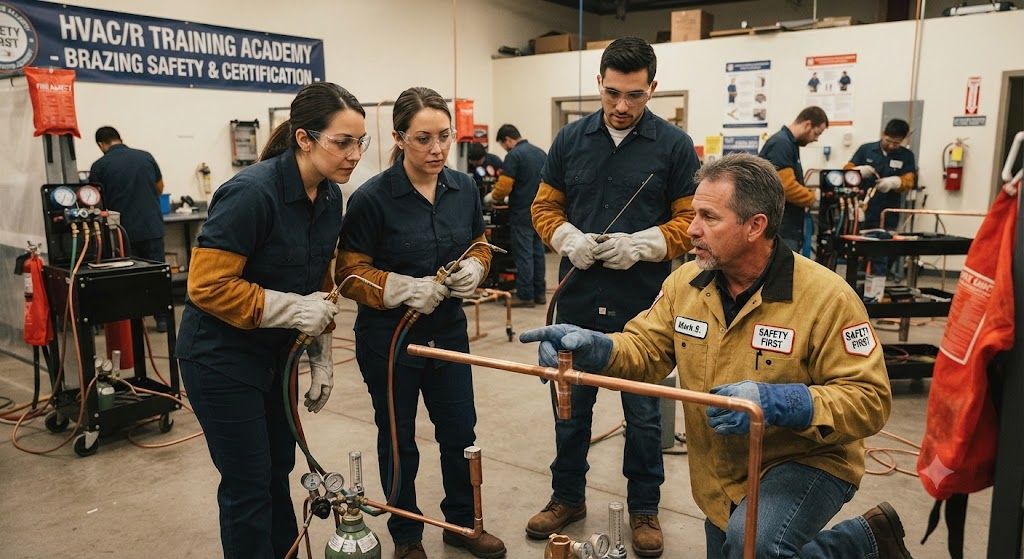 copper tubing safe brazing HVAC workshop training