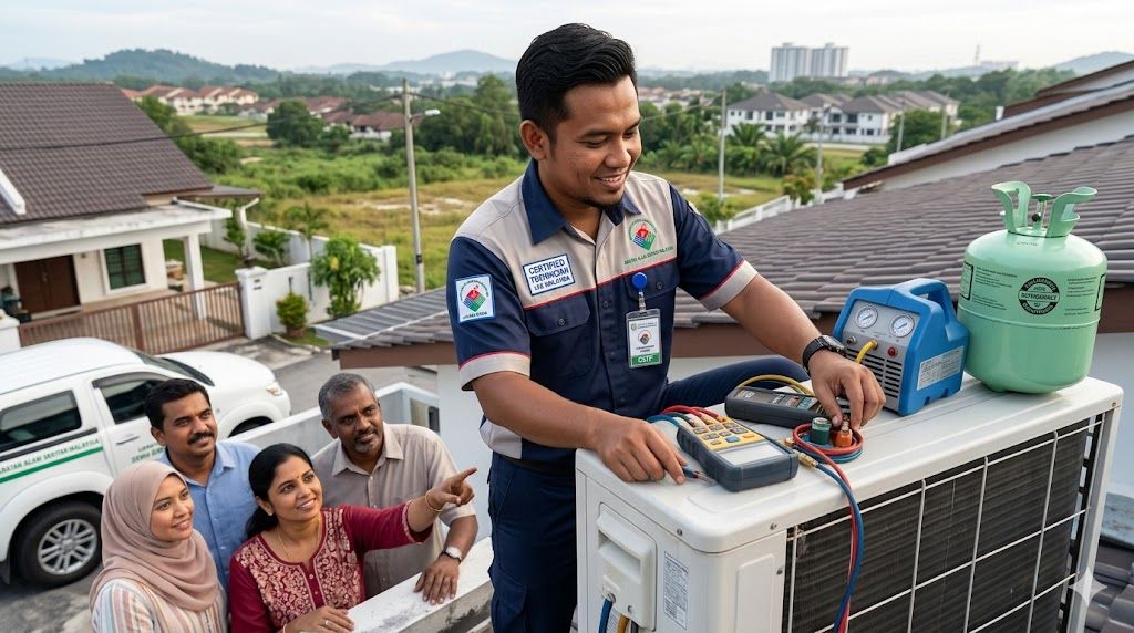 certified HVAC technician Malaysia JAS