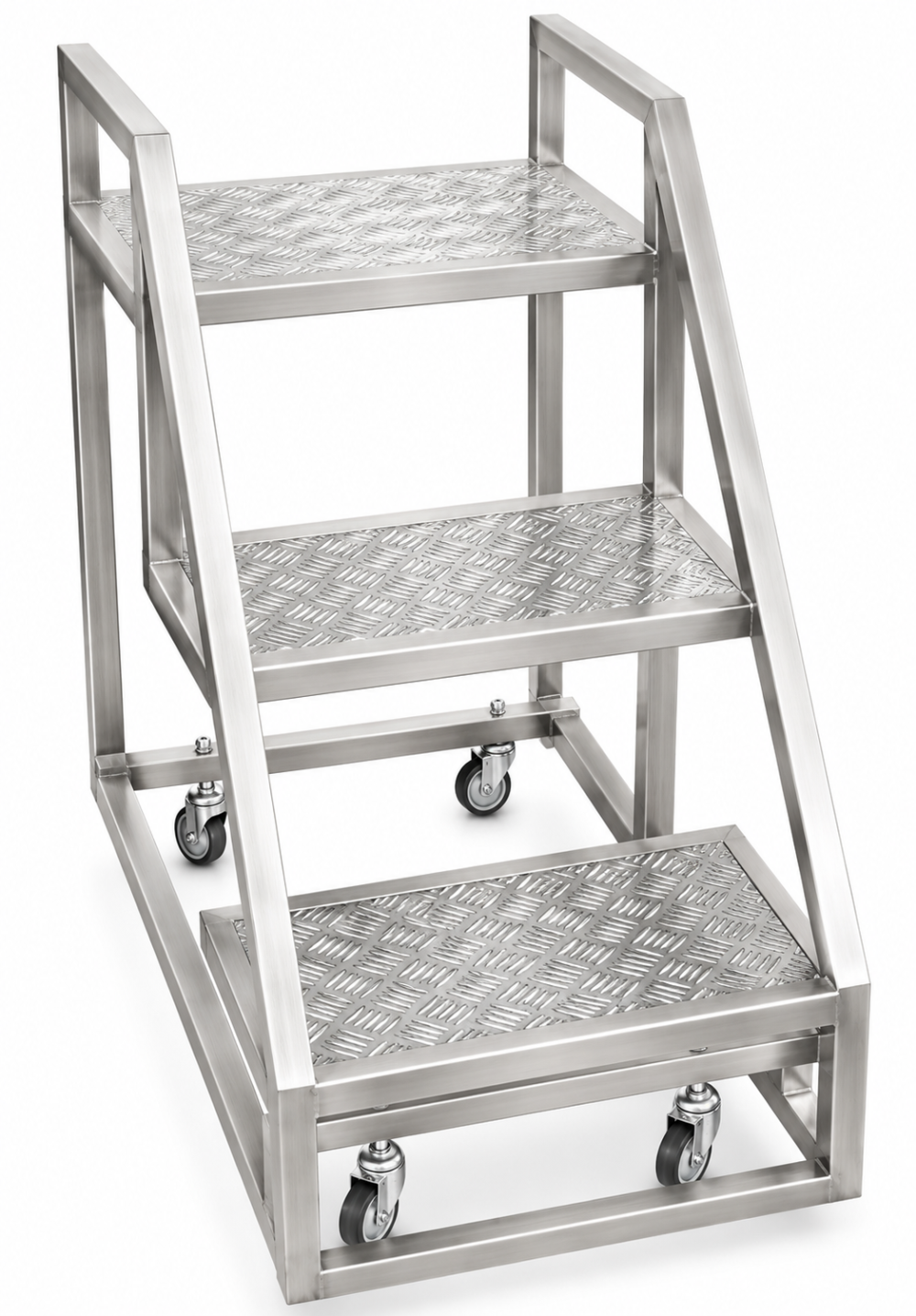 Mobile Step Ladder with Wheels