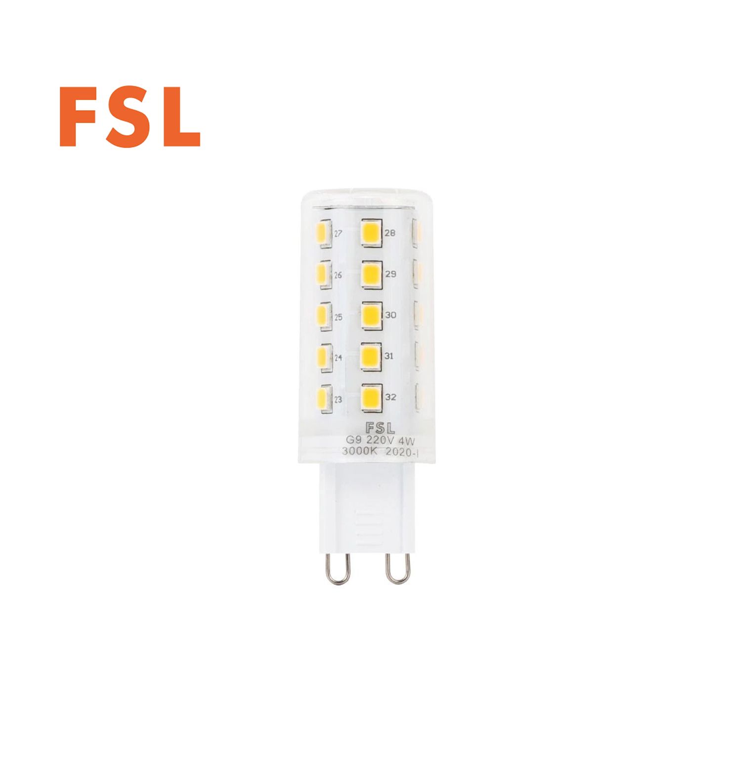 FSL LED G9 5w 220v Bulb Warm White 3000k