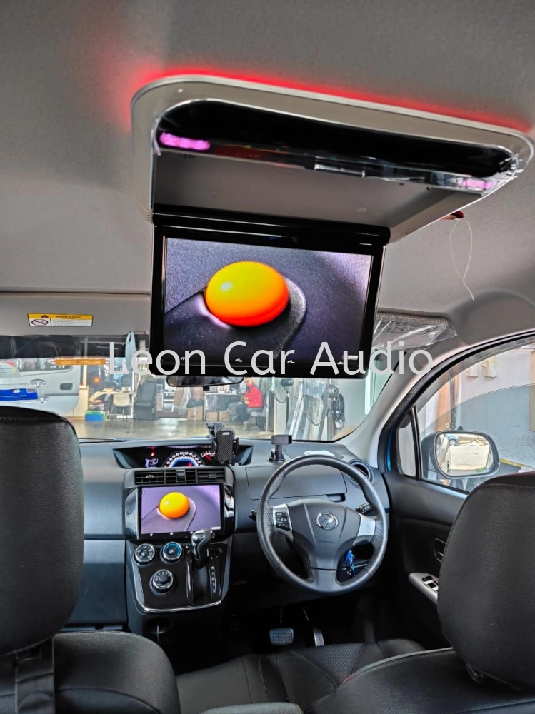 Perodua alza 11.6" full hd hdmi usb mp4 roof led monitor