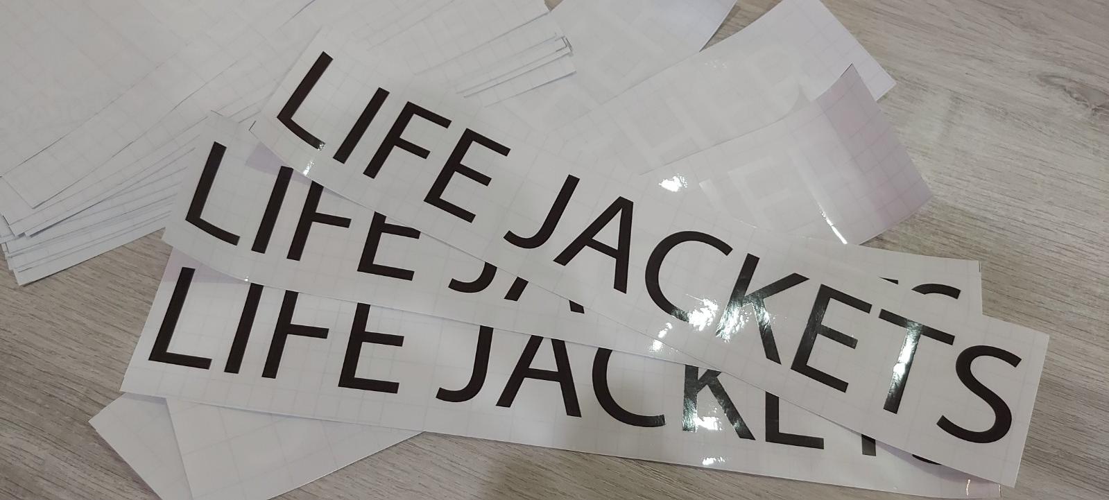 Black Cut Off Sticker