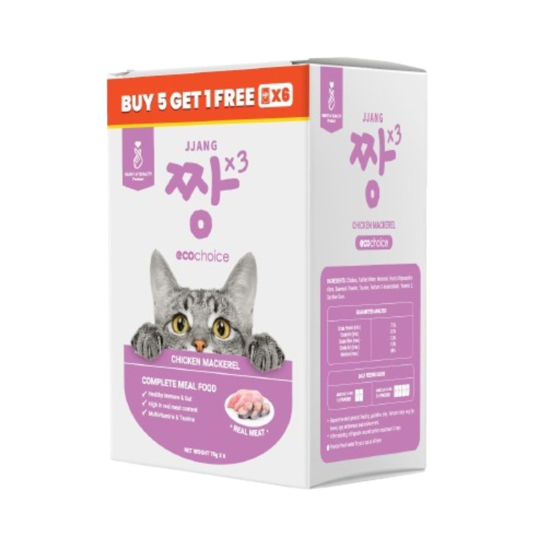 Jjang Eco Choice Chicken Mackerel (5+1) 70g