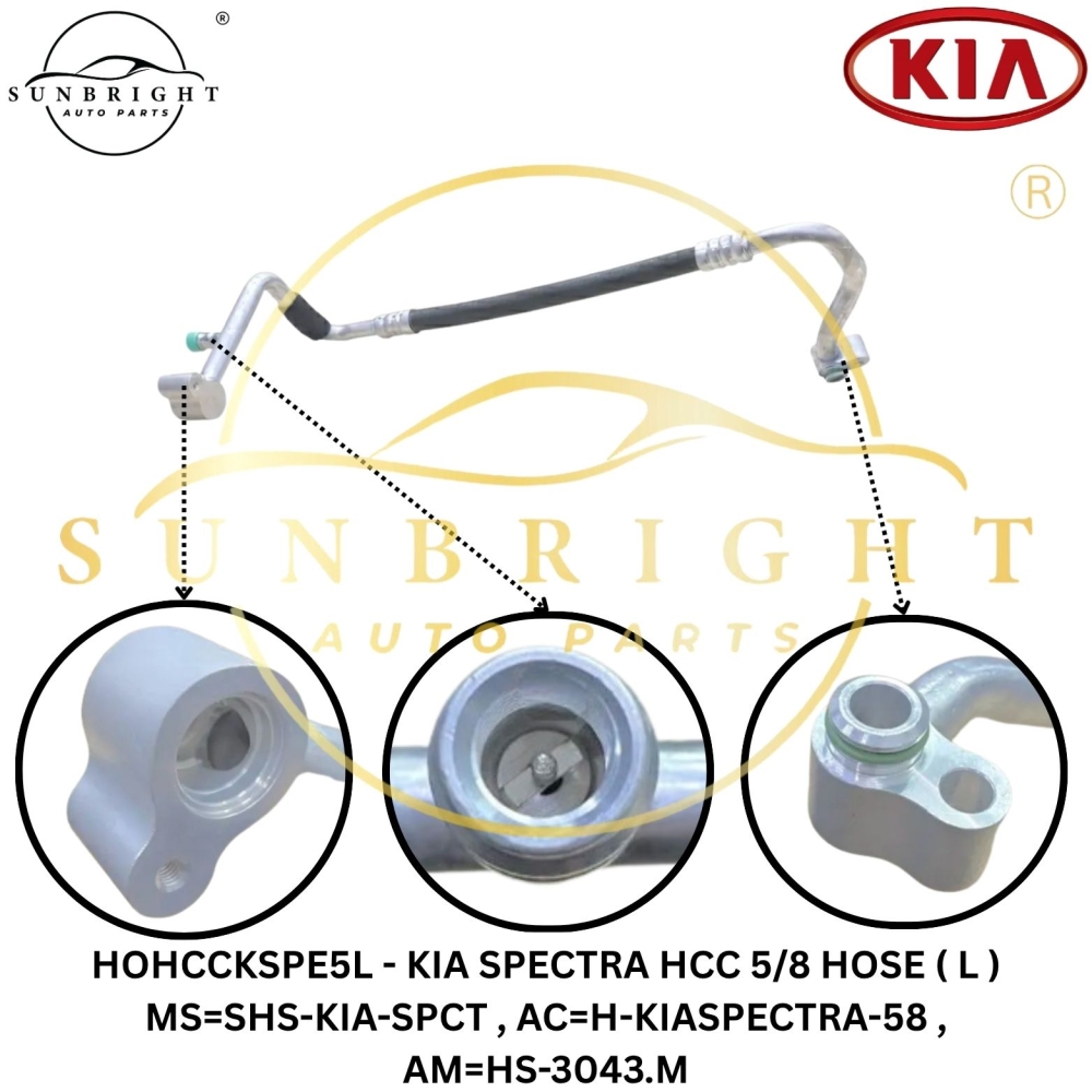 HOHCCKSPE5L - KIA SPECTRA HCC 5/8 HOSE ( L ) MS=SHS-KIA-SPCT , AC=H-KIASPECTRA-58 , AM=HS-3043.M