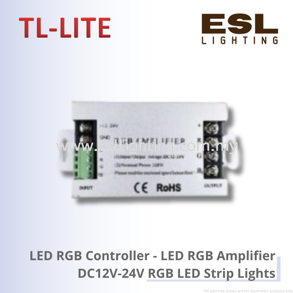 TL-LITE LED RGB Controller (LED RGB Amplifier) - DC12V-24V RGB LED Strip Lights
