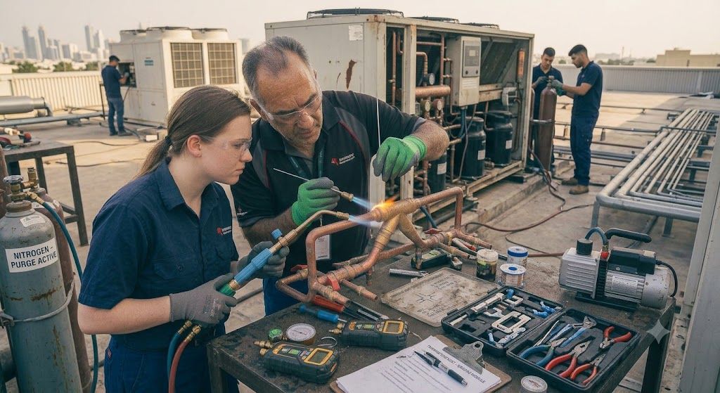 HVAC brazing skills for refrigeration technicians