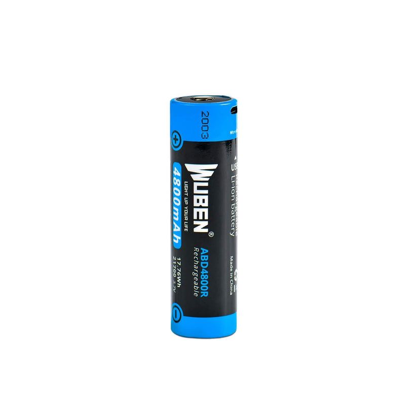Wuben ABD4800R Micro-USB Charging Rechargeable 21700 Flashlight Battery - 4800mAh
