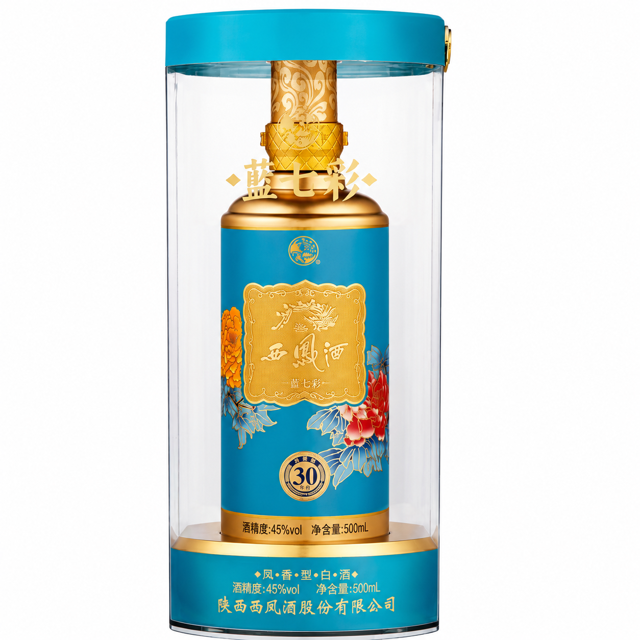 西凤蓝七彩白酒30年 SHAANXI XIFENG LIQUOR 30 YRS (BLUE COLOUR) 500ML 45%