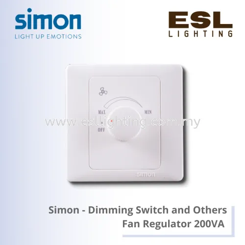 SIMON 50 SERIES Dimming Switch and Others Fan Regulator 200VA - 45E201