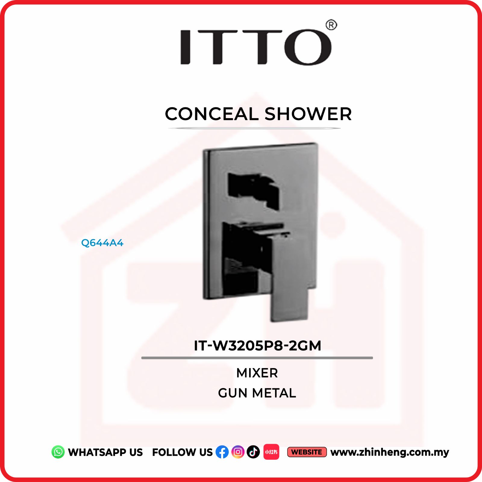 ITTO CONCEAL SHOWER TAP  IT-W3205P8-2GM