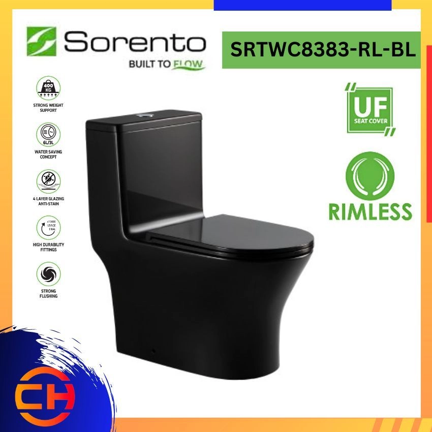 SORENTO ONE PIECE WATER CLOSETS SRTWC8383 - RL - BL 