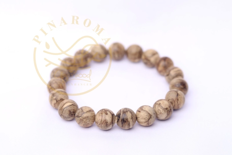 Agarwood Bracelets East Malaysia Tiger Texture 10mm x 19beads - Green Agro Agarwood Products Sdn Bhd