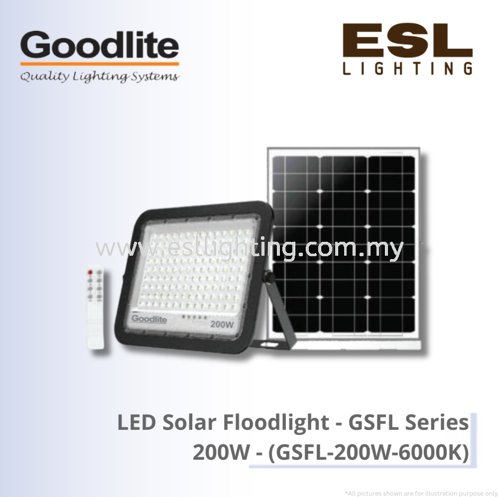 GOODLITE LED Floodlight (GSFL Series) - GSFL-200W-6000K IP65