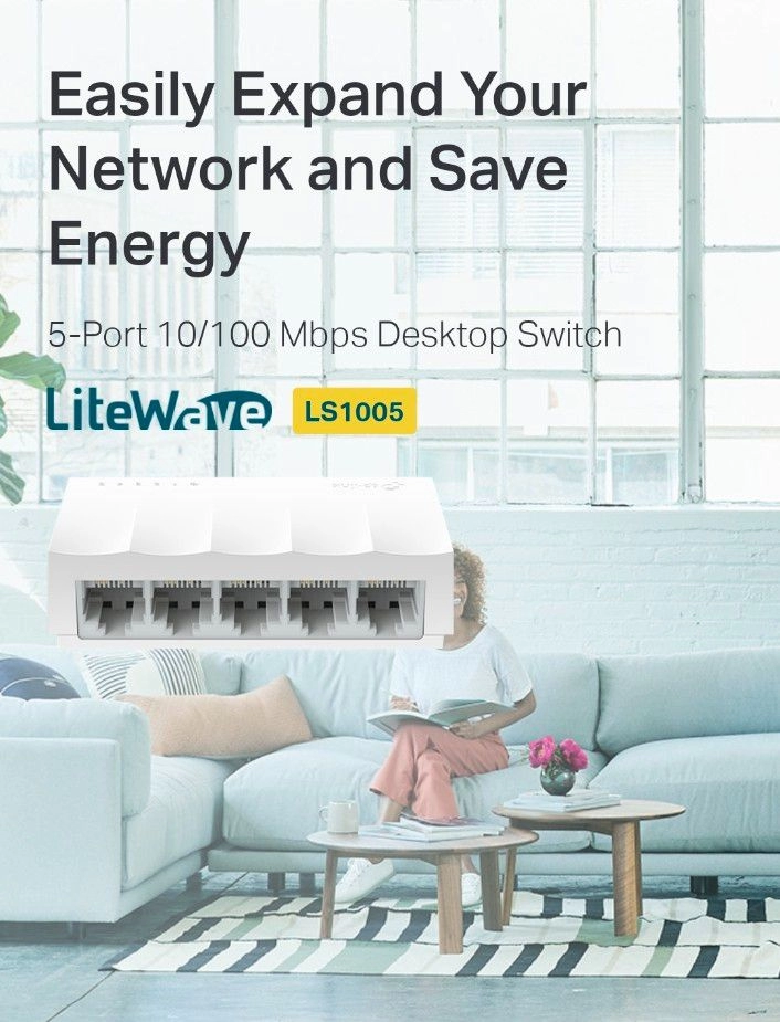 TP-LINK 5-Port / 8-Port 10/100 Mbps Desktop Switch (LS1005 / LS1008)