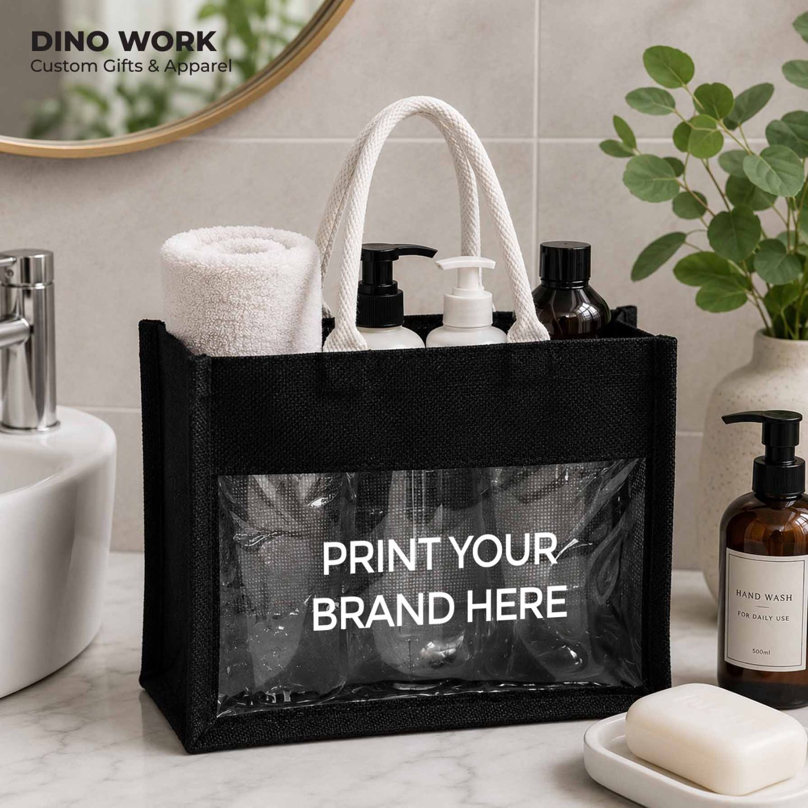 Jute Gift Bag with PVC Window (WSL)