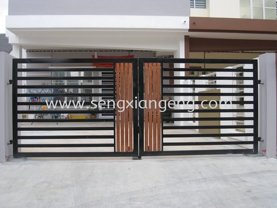 Stainless Steel Swing Main Gate Stainless Steel  Johor Bahru JB Electrical Works, CCTV, Stainless Steel, Iron Works Supply Suppliers Installation  | Seng Xiang Electrical & Steel Sdn Bhd