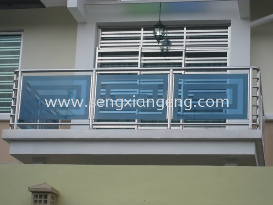 Stainless Steel Canopy Fencing With Tempered Glass Stainless Steel Fencing Stainless Steel  Johor Bahru JB Electrical Works, CCTV, Stainless Steel, Iron Works Supply Suppliers Installation  | Seng Xiang Electrical & Steel Sdn Bhd