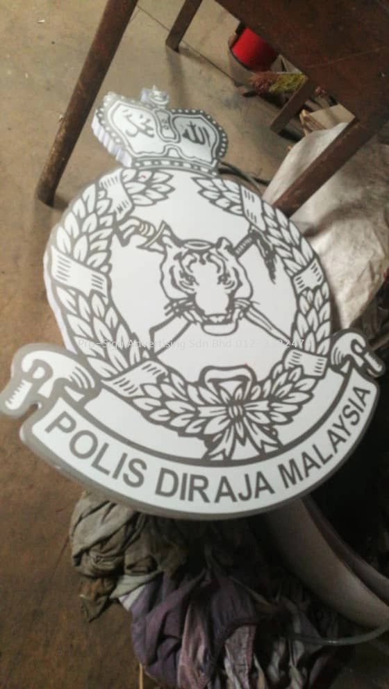 STAINLESS STEEL BOX UP LETTERING AND ETCHING LOGO (PERUMAHAN PDRM SG BESI, KL, 2018)