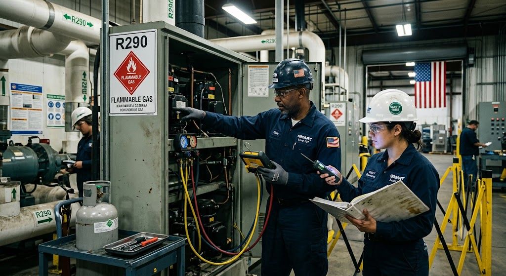 R290 industrial refrigeration troubleshooting US
