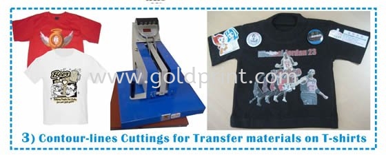 Contour Line Cutting for T-shirt Transfer  Samples Sticker Cutter / vinyl Cutting Machine Singapore Supply Suppliers | Goldprint Enterprise Pte Ltd