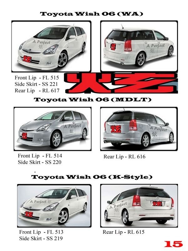 Wish 06 Wa K Style Wish Toyota Body Kits A Perfect Motor Sport