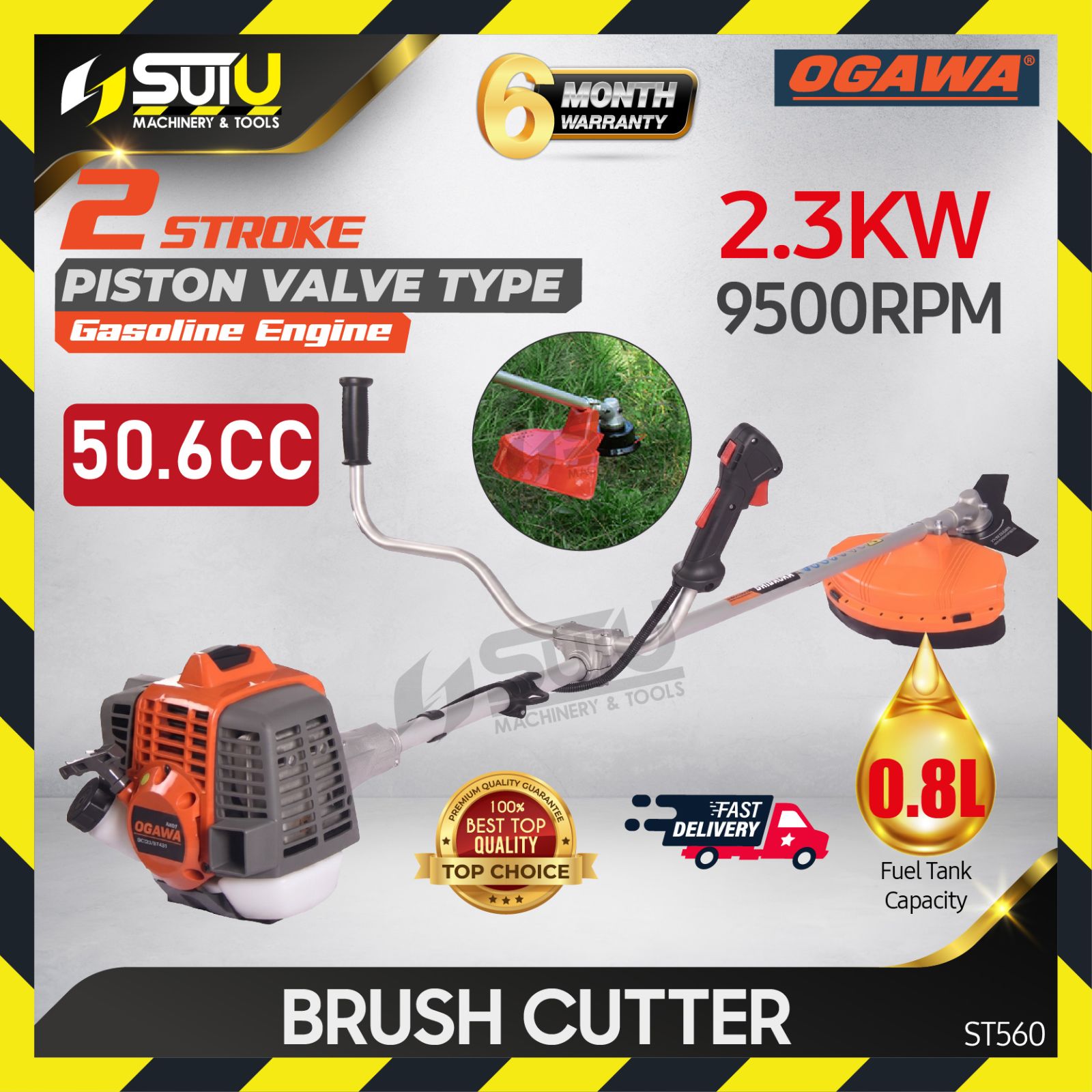 OGAWA ST560 50.6CC 2 Stroke Gasoline Engine Brush Cutter 2.3kW