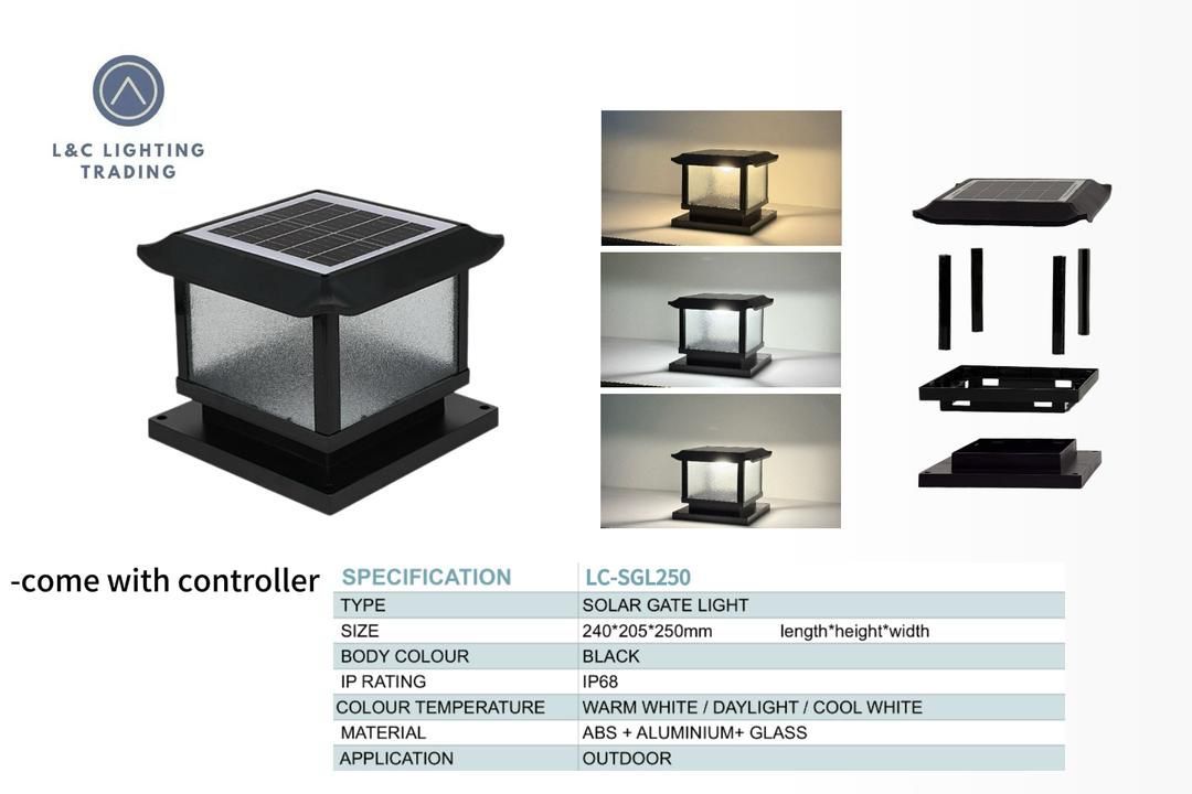 LC-SGL250 SOLAR OUTDOOR GATE LIGHT