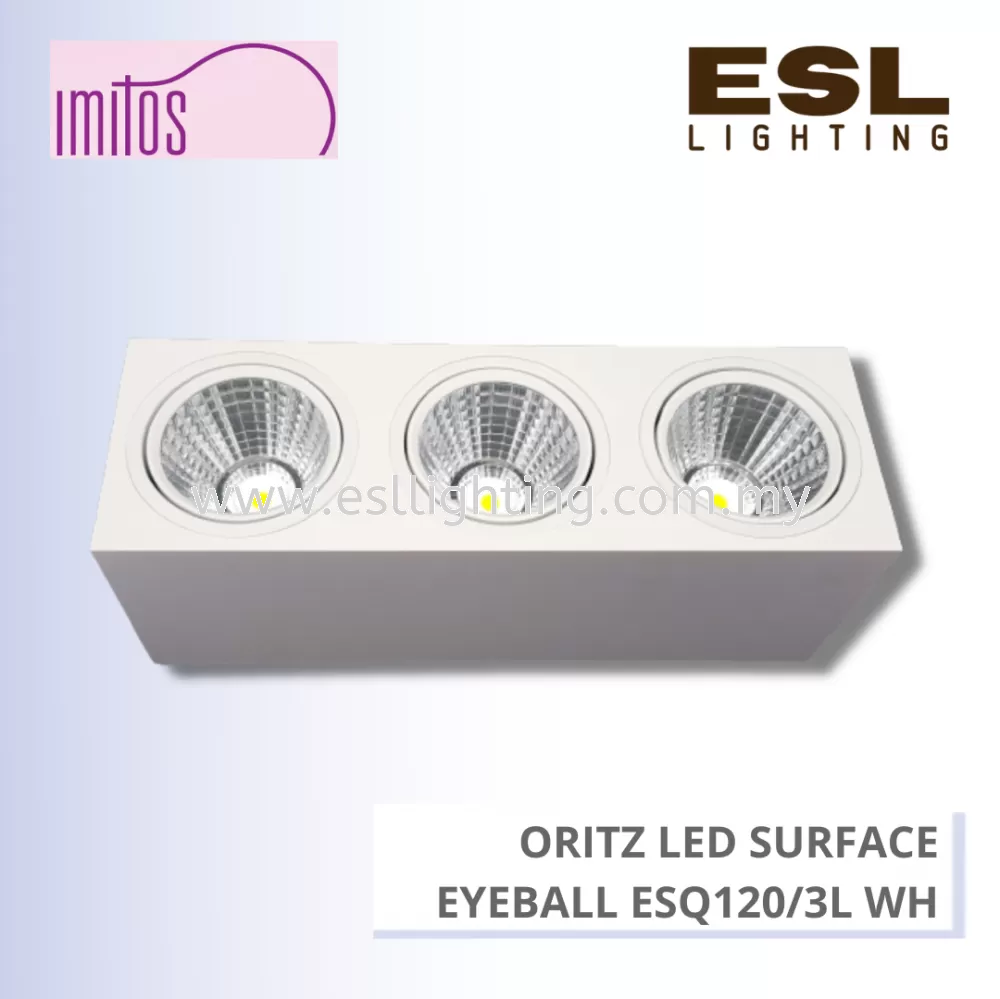 IMITOS ORITZ LED SURFACE EYEBALL ESQ 120/3L WH 3x20W