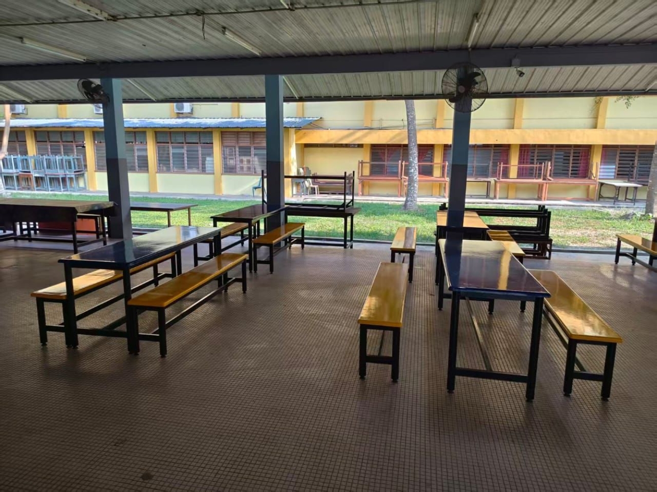 School Canteen Table & Bench Set Malaysia | Fibreglass Cafeteria Table | Pembekal Meja dan Kerusi Kanti Sekolah - Deliver to Kulim, Lunas, Sungai Petani, KL, Puchong, Bertam, Perai, Bayan Baru