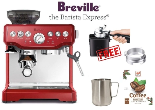 Breville BARISTA EXPRESS BES870CRN (CRANBERRY RED) (Contact us now and claim your discount vouchers)