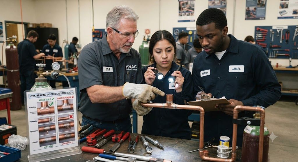 HVAC brazing inspection standards for piping