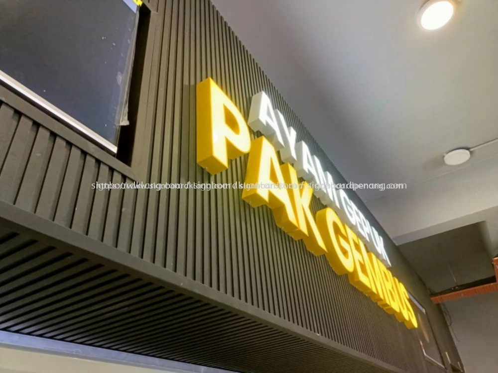 3D BOX UP LETTERING SIGNBOARD MAKER AT PENANG