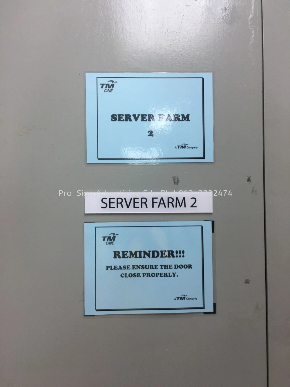 ACRYLIC SIGNAGE (TNB SERVER ROOM, BRICKFIELDS, 2019)