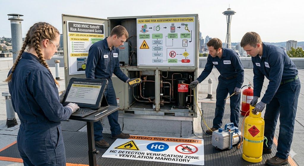 R290 retrofit risk assessment procedures