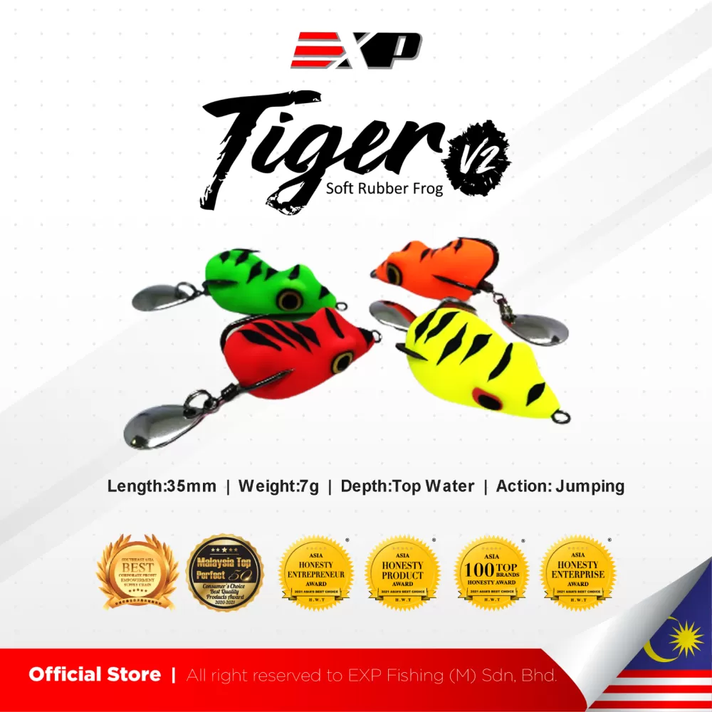 EXP Tiger V2 Soft Rubber Frog Expert For Snakehead Hunter Haruan/Toman  Bunga/Bujuk Penang, KL, Malaysia Supplier, Manufacturer, Wholesaler,  Distributor, Specialist