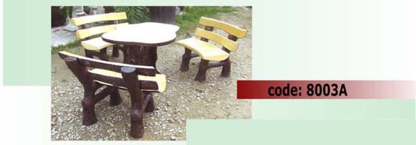 Wood Style Garden Set 8003A Wood Style Garden Set Batu Pahat, Johor, Malaysia Supply, Suppliers | Batu Konkrit Enterprise Sdn Bhd
