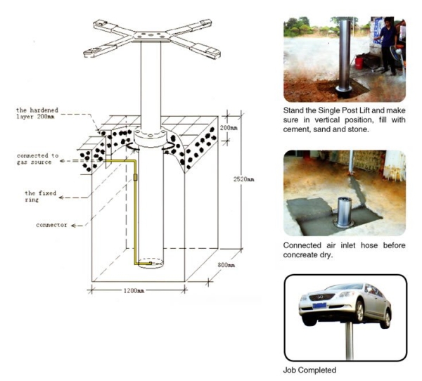 Single Post Lift Car Lifter  Malaysia Johor Selangor KL Supply Supplier Suppliers | Acefield Automotive Equipment Tools Sdn Bhd