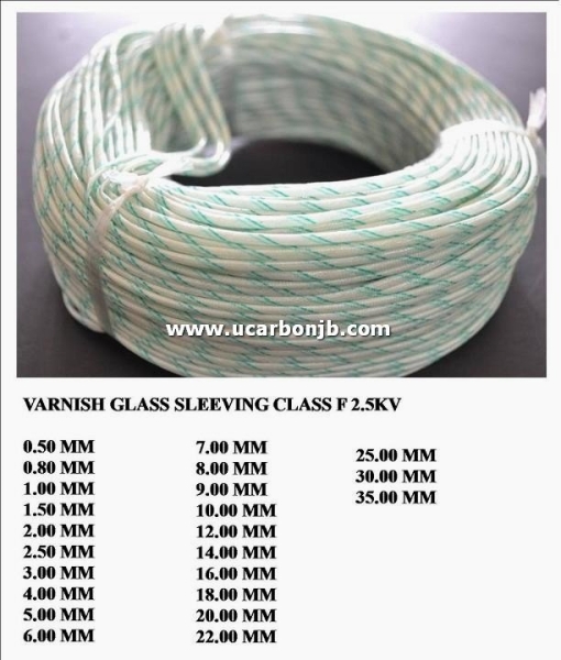 Varnish Glass Sleeving (Roll) Varnish Glass Sleeving Johor Bahru (JB), Sarawak, Malaysia Supply Suppliers Distributors | U-Carbon & Electric Sdn Bhd